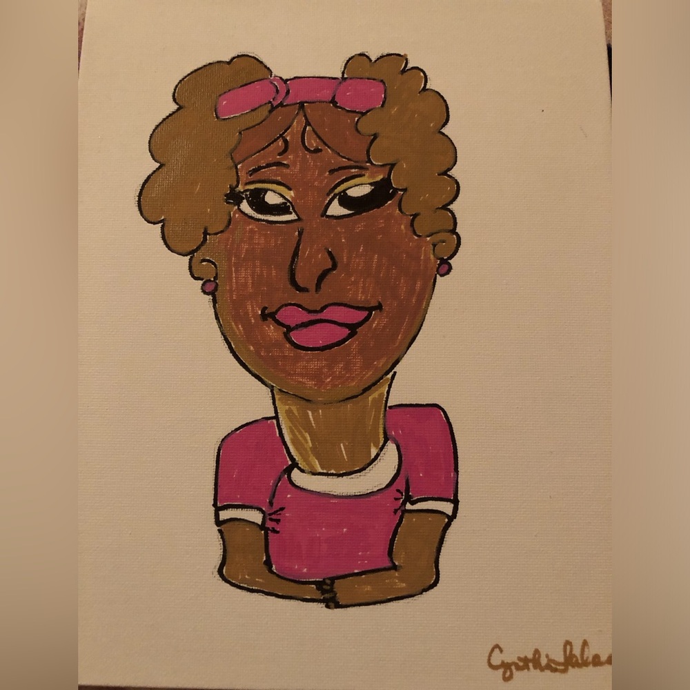 Pinky 8 x 10 canvas panel board